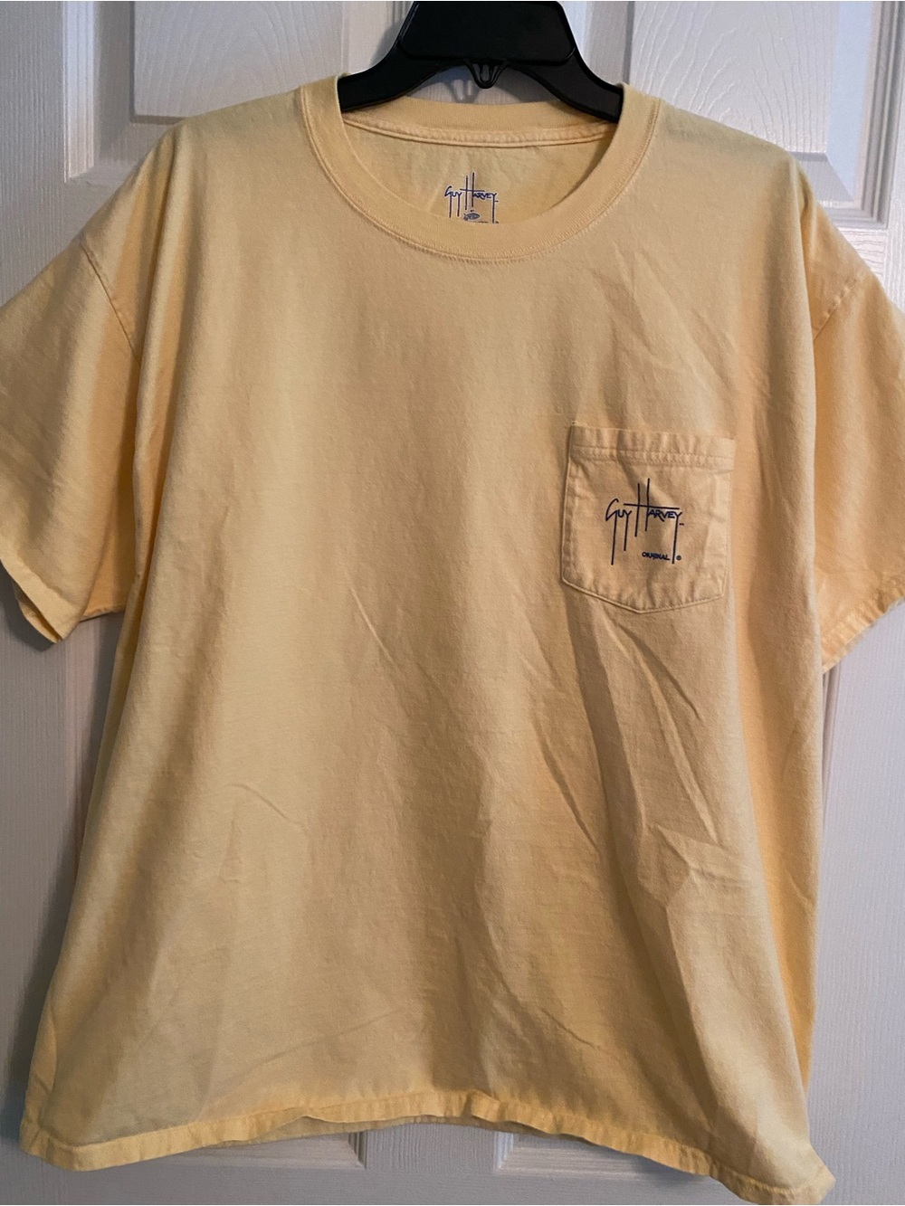 Guy Harvey Pale Yellow Short-Sleeve Pocket Tee
